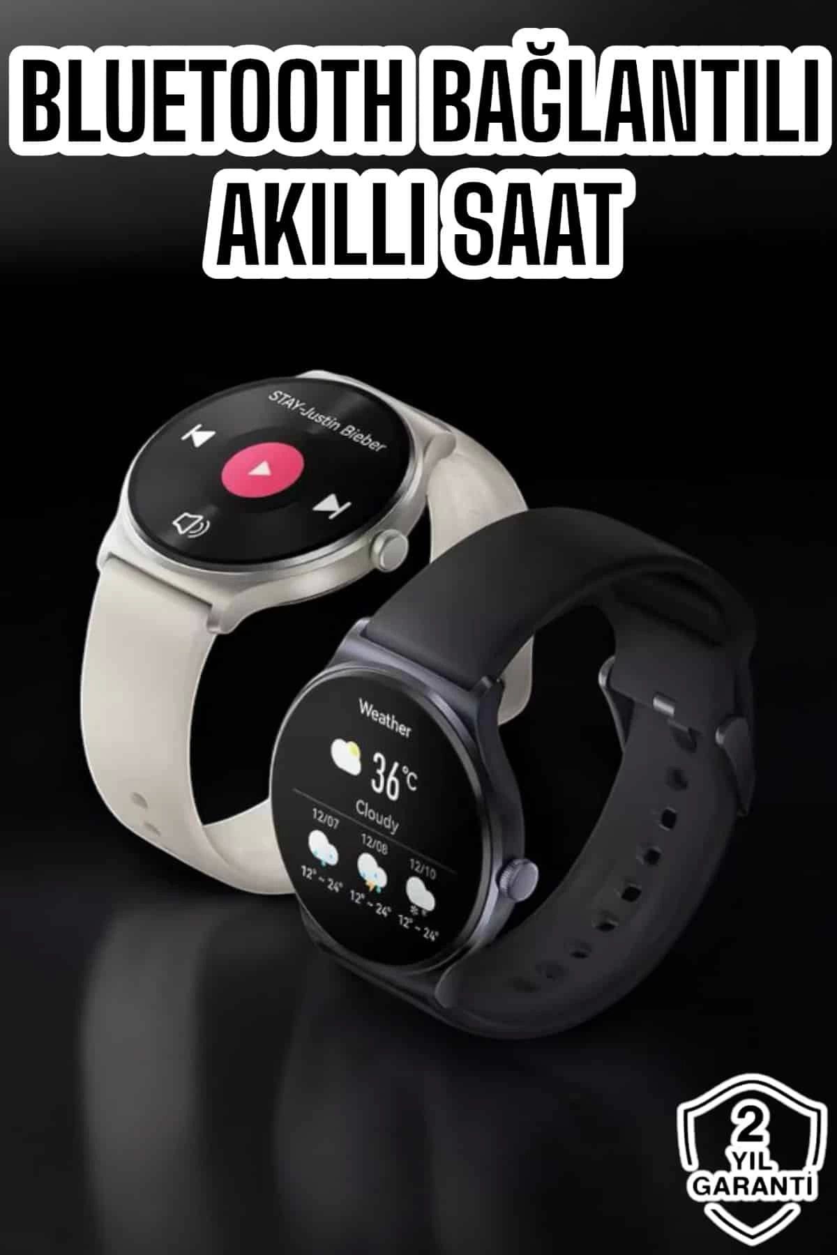 MELFSHOP Akıllı Saat Sesli Görüşme Bluetooth Bağlantılı 3 Kordonlu