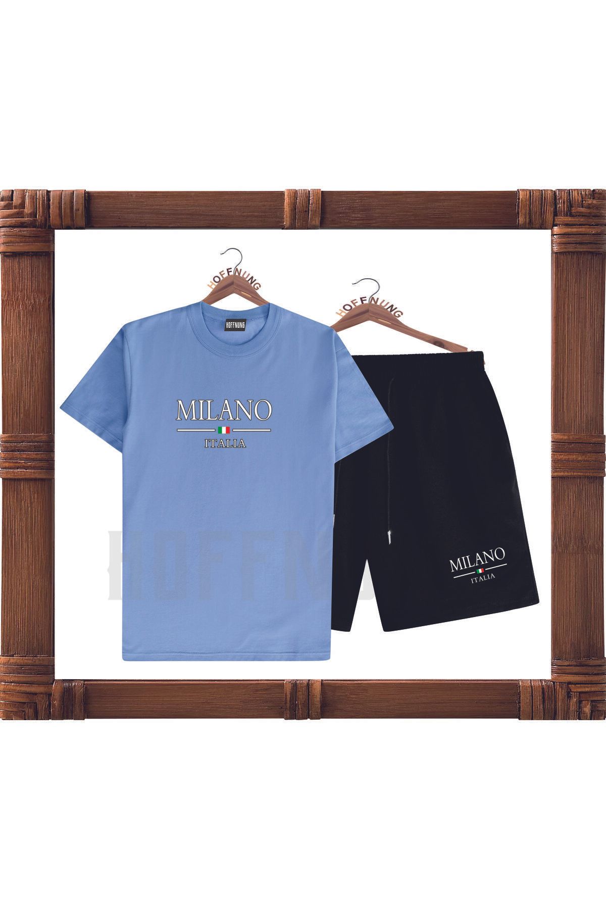 HOFFNUNG Full SHORTS MILANO ITALIA Baskılı oversize 2IPLIK