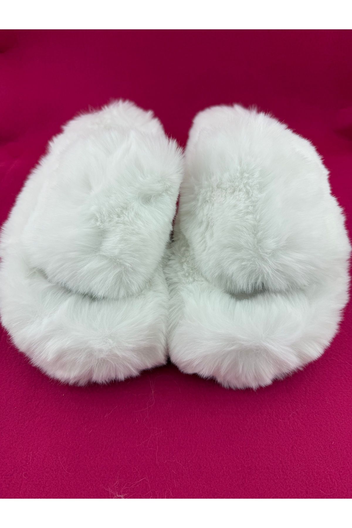 BRIDEIST WEDDING CO Beyaz Tüylü Terlik| Beyaz Tüylü Gelin Terliği| Parti, Ev, Kokoş, Eva Tabanlı Slipper