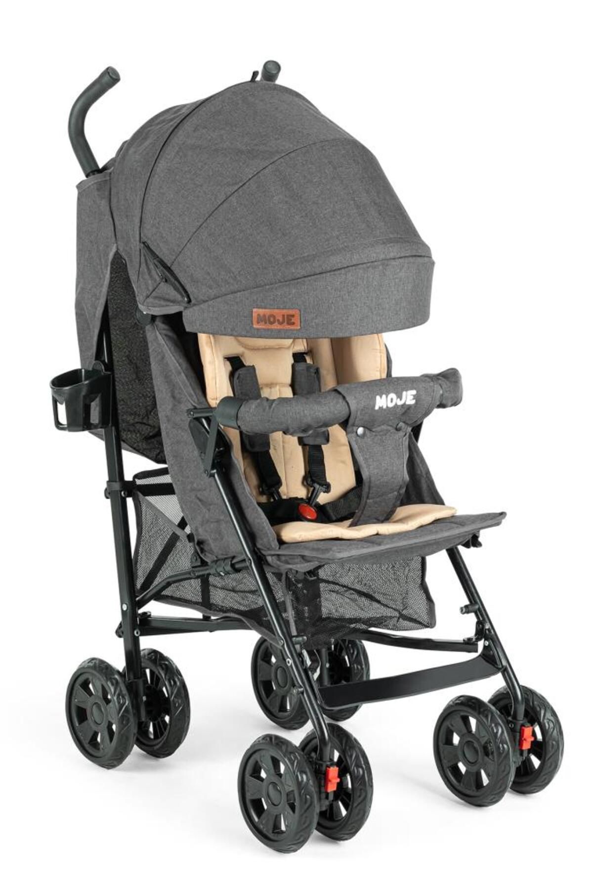 MR RZN STORE Moje Strong Baston Bebek Arabası Antrasit Siyah