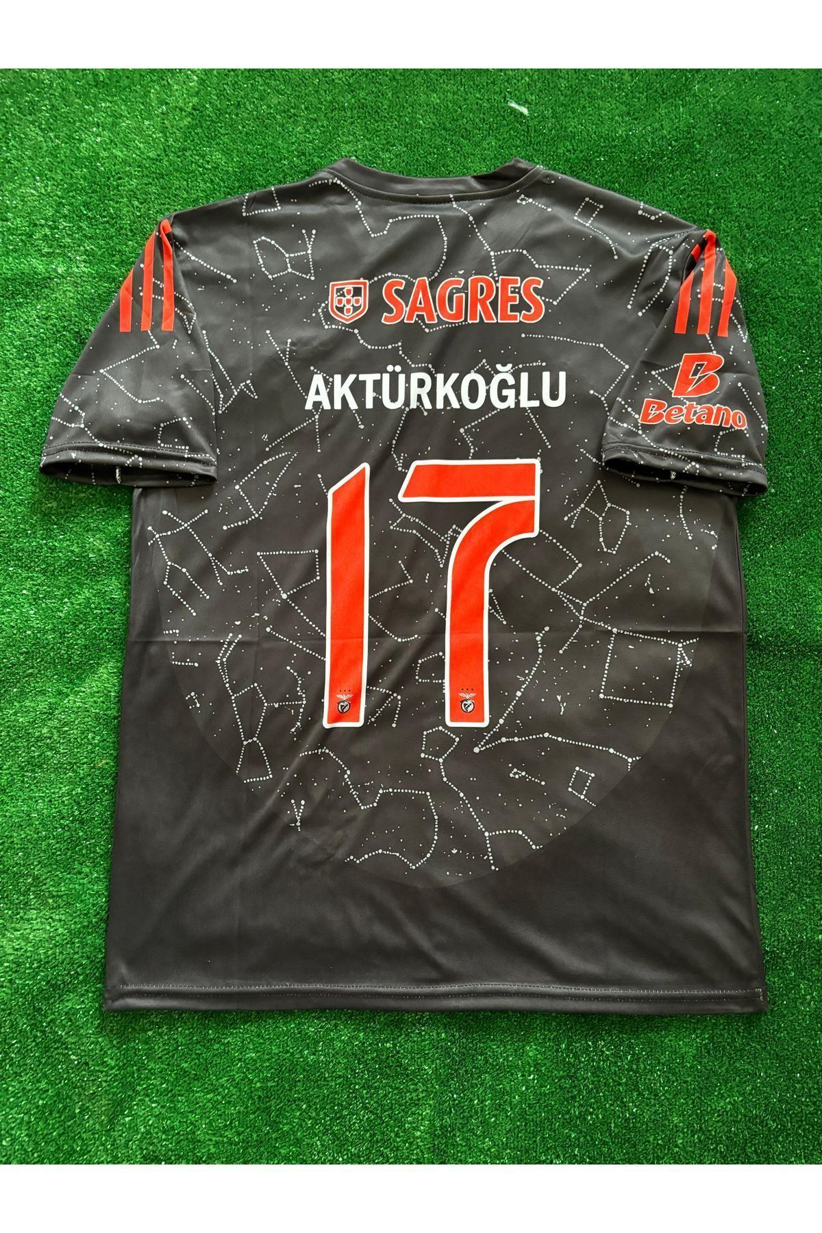 Atlas Global Benfica 2024/2025 Yeni Sezon Kerem Aktürkoğlu Deplasman Siyah Yetişkin Futbol Forması