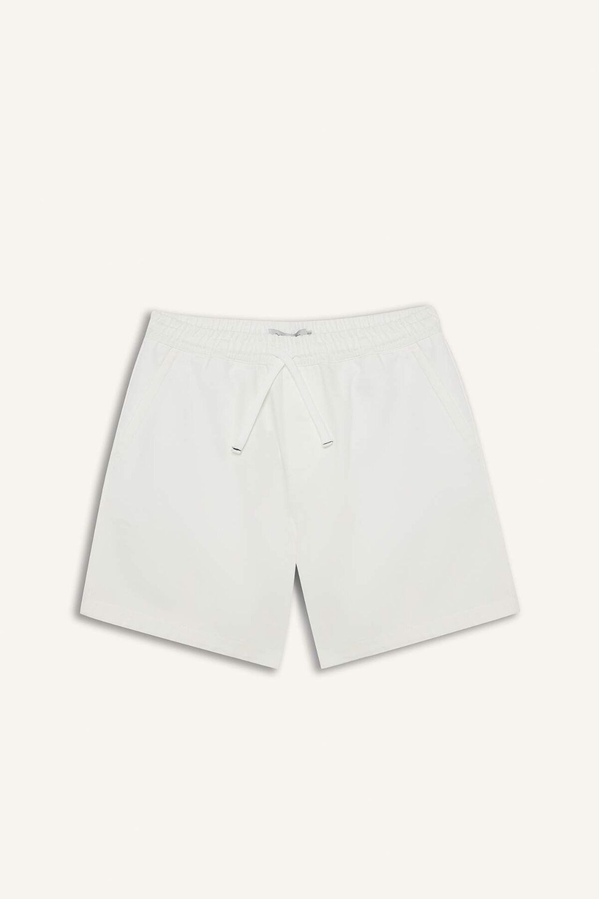 DeFacto %100 Pamuk Yazlık Relax Fit Rahat Beyaz Jean Bermuda Şort Z4460AZ25SM