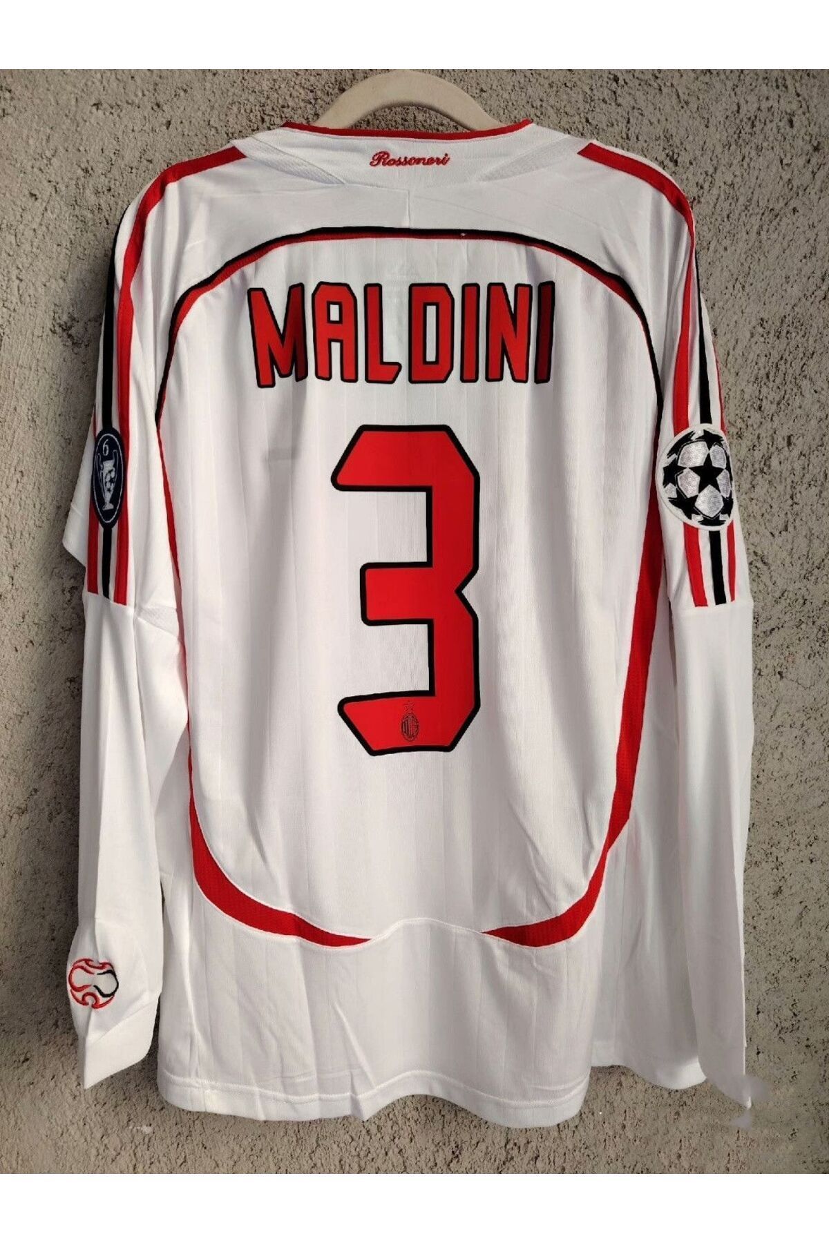 Atlas Global Milan 2007 Maldini Beyaz Uzun Kol Deplasman Forması