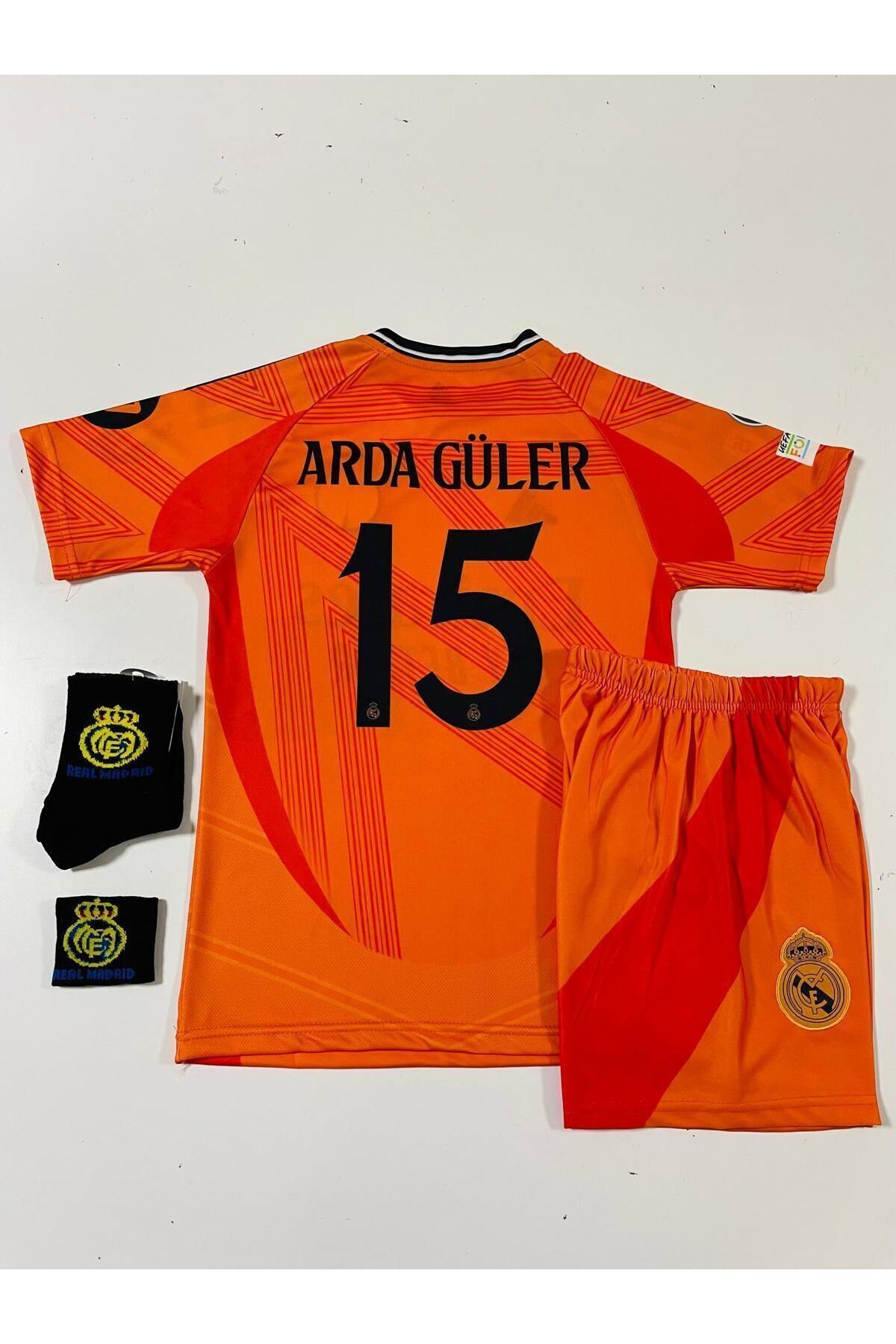 Atlas Global Real Madrid 2024/25 Yeni Sezon Arda Güler Deplasman Çocuk Forması 4 Lü Set (ARMALI)