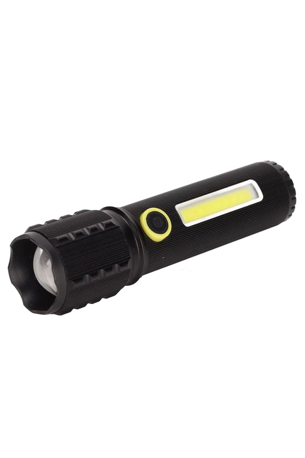 İnnMerry ZOOMLU FLASH ÖZELLİKLİ ŞARJLI METAL KASA EL FENERİ (5047)
