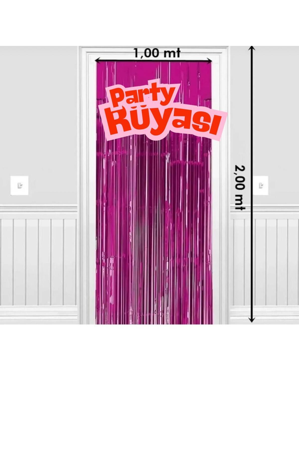partyrüyası Metalize Arka Fon Işıltılı Kapı Duvar Perdesi 100x200 Cm