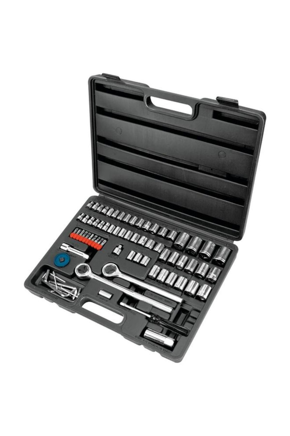 Generic-طقم مقابس مطلي بالكروم من Performance Tool، مكون من 85 قطعة، باللونين الأسود والفضي W1183 1