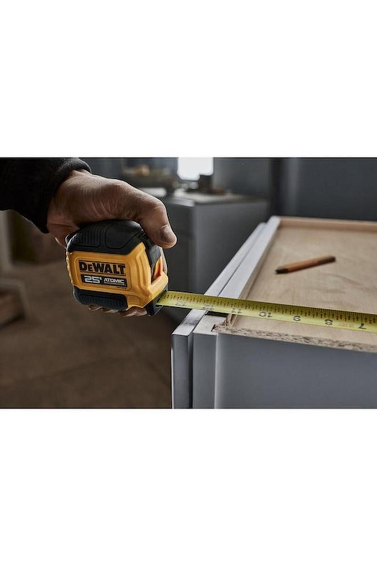 Generic-DEWALT Atomic Compact Series Measuring Tape Yellow and Black 25ft DWHT38125S 4