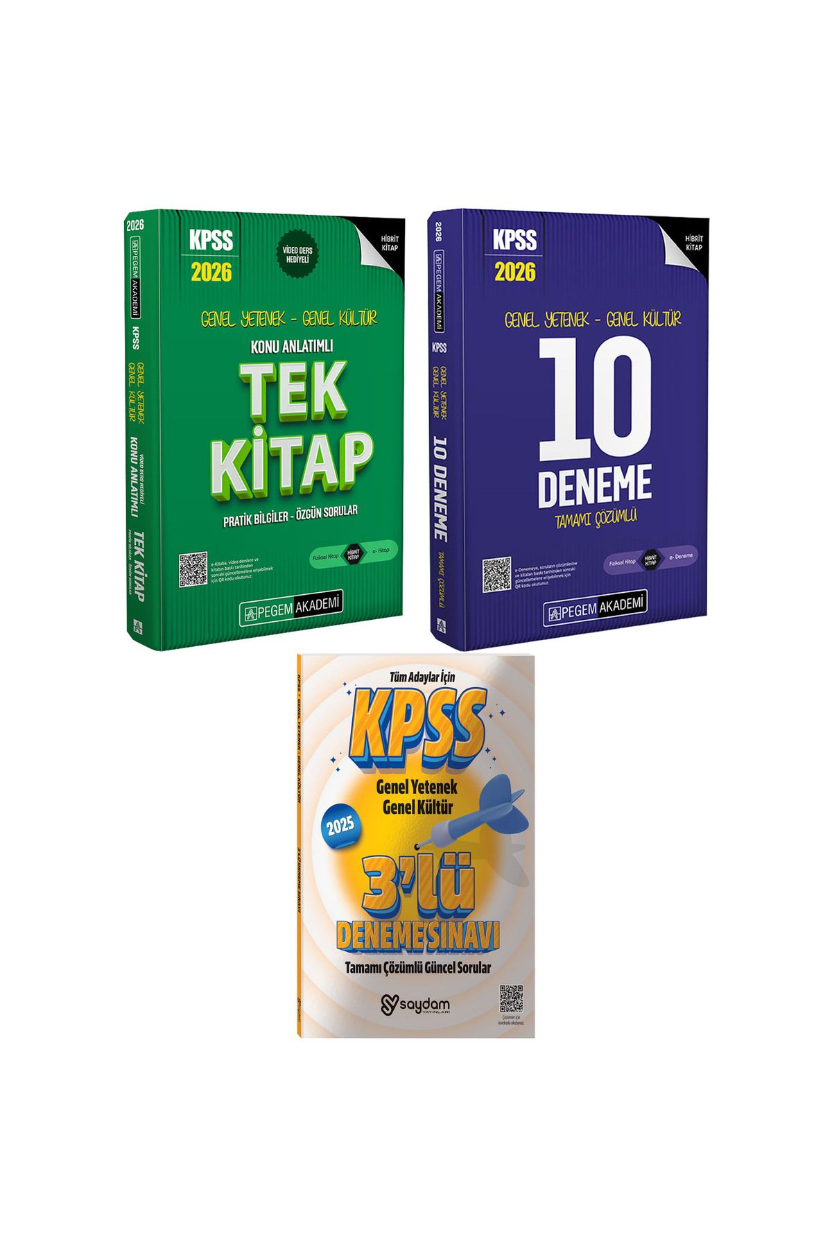 Pegem Akademi Yayıncılık 2026 KPSS GYGK Konu Anlatımlı Tek Kitap(688 syf)Tamamı Çözümlü 10 Deneme(Hibrit,240 sayfa,1200 soru)