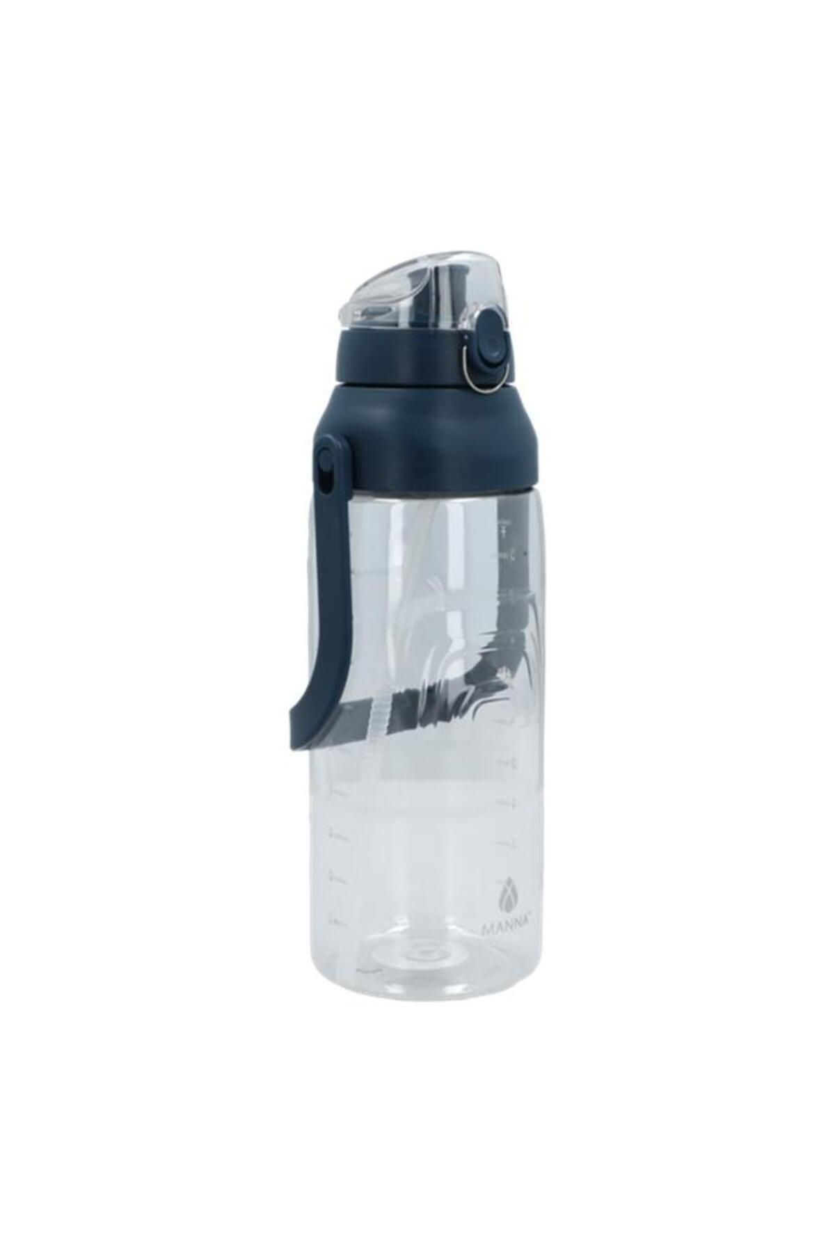 Generic-MANNA Chugger XL BPA-Free Water Bottle with Handle Clear and Dark Blue 2 Liter 2
