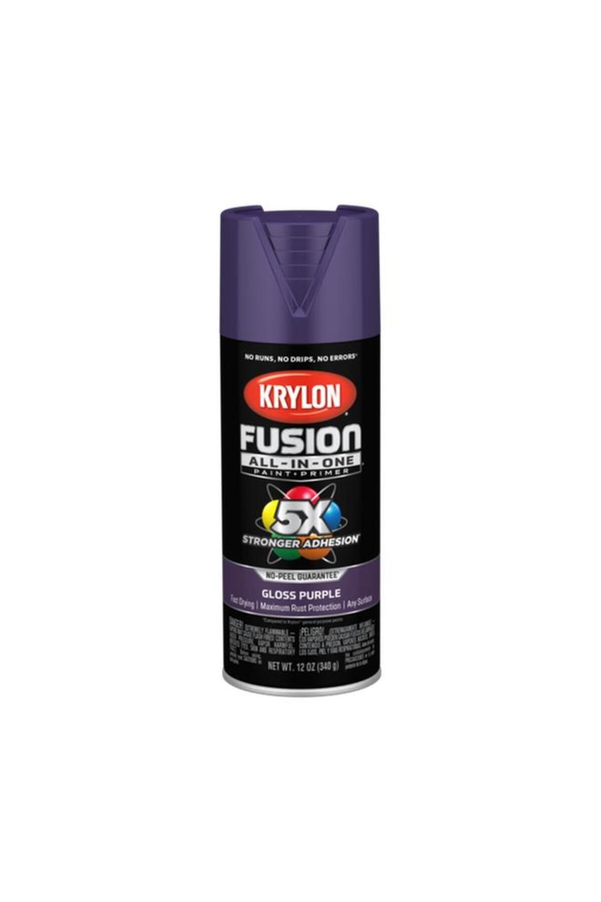 Generic-KRYLON Rust Resistant Fusion All-In-One Spray Paint and Primer Gloss Purple 12oz K02719007 1