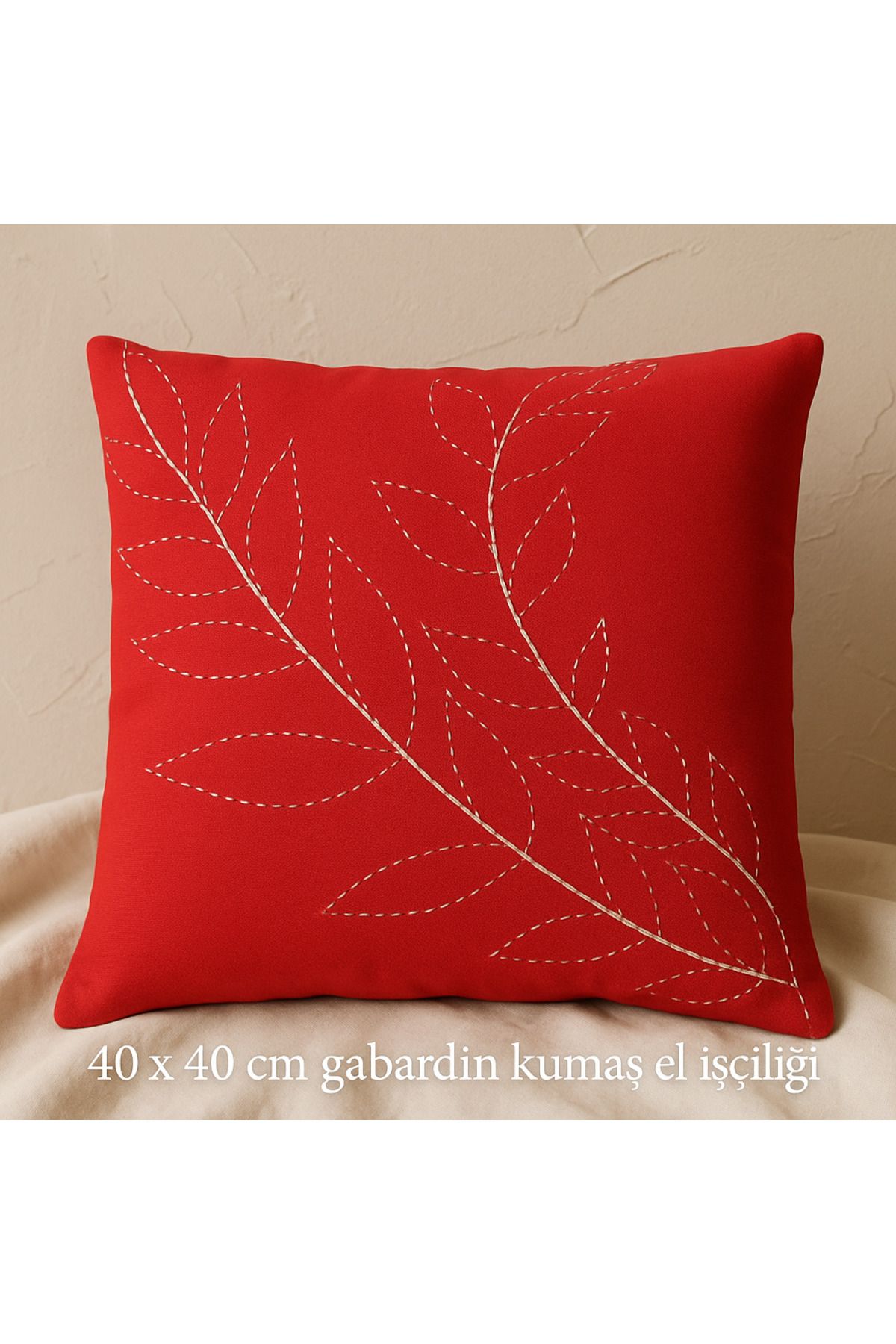 BELİNİS 40 X 40 CM Kırlent el işçiliği iç dolgulu