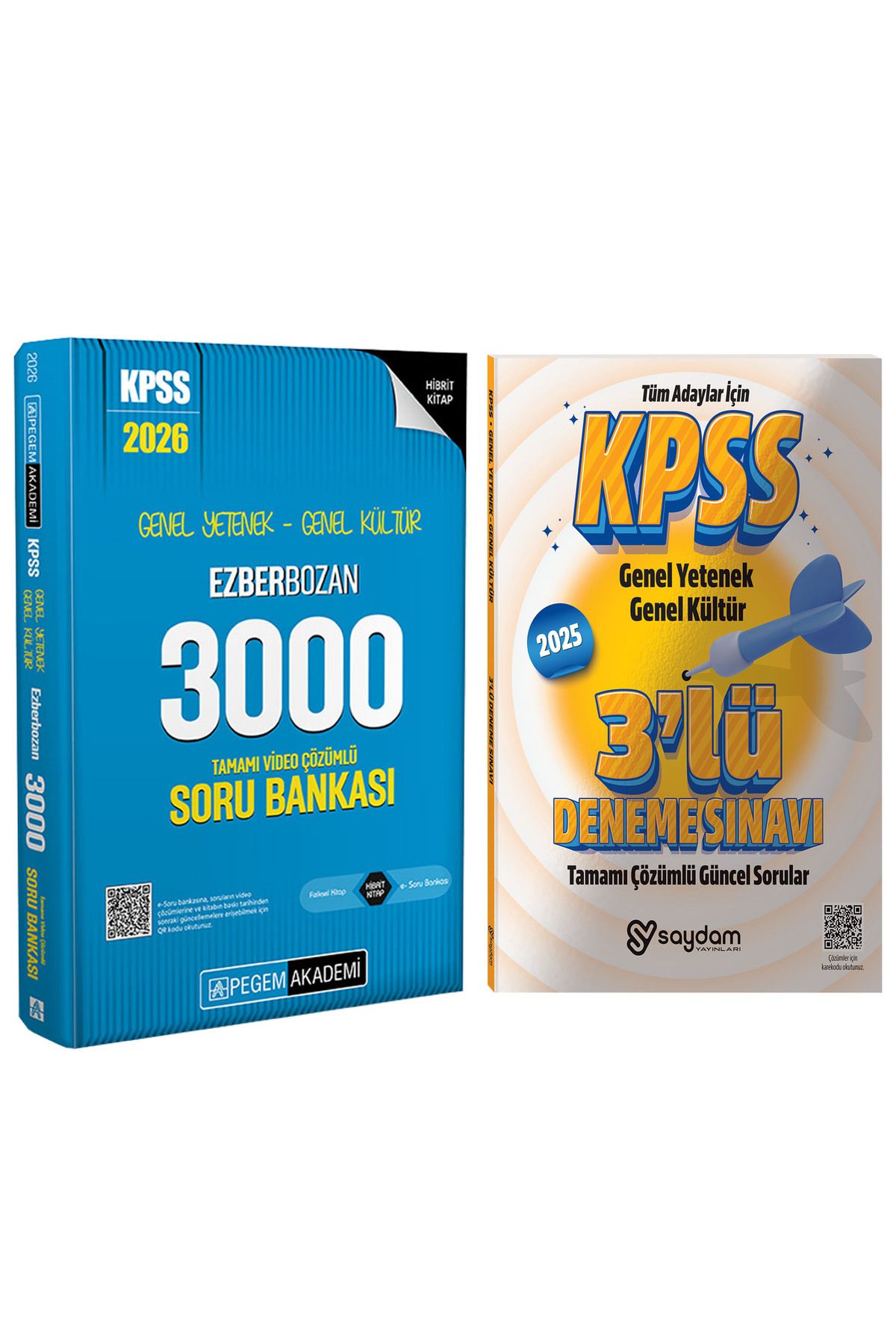 Pegem Akademi Yayıncılık 2026 KPSS GYGK Ezberbozan 3000 Tamamı Video Çözümlü Soru Bankası(Hibrit,528 sayfa,3245 soru)3 Deneme