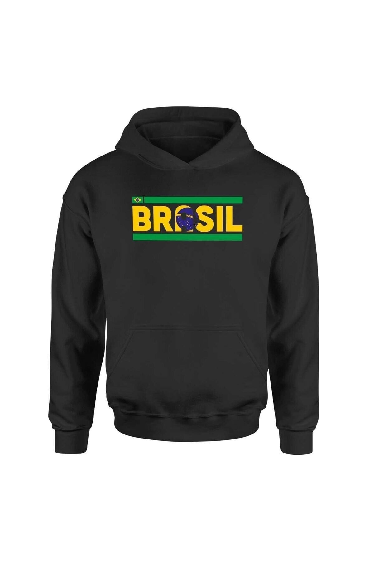 Pisa Art Brezilya Siyah Hoodie