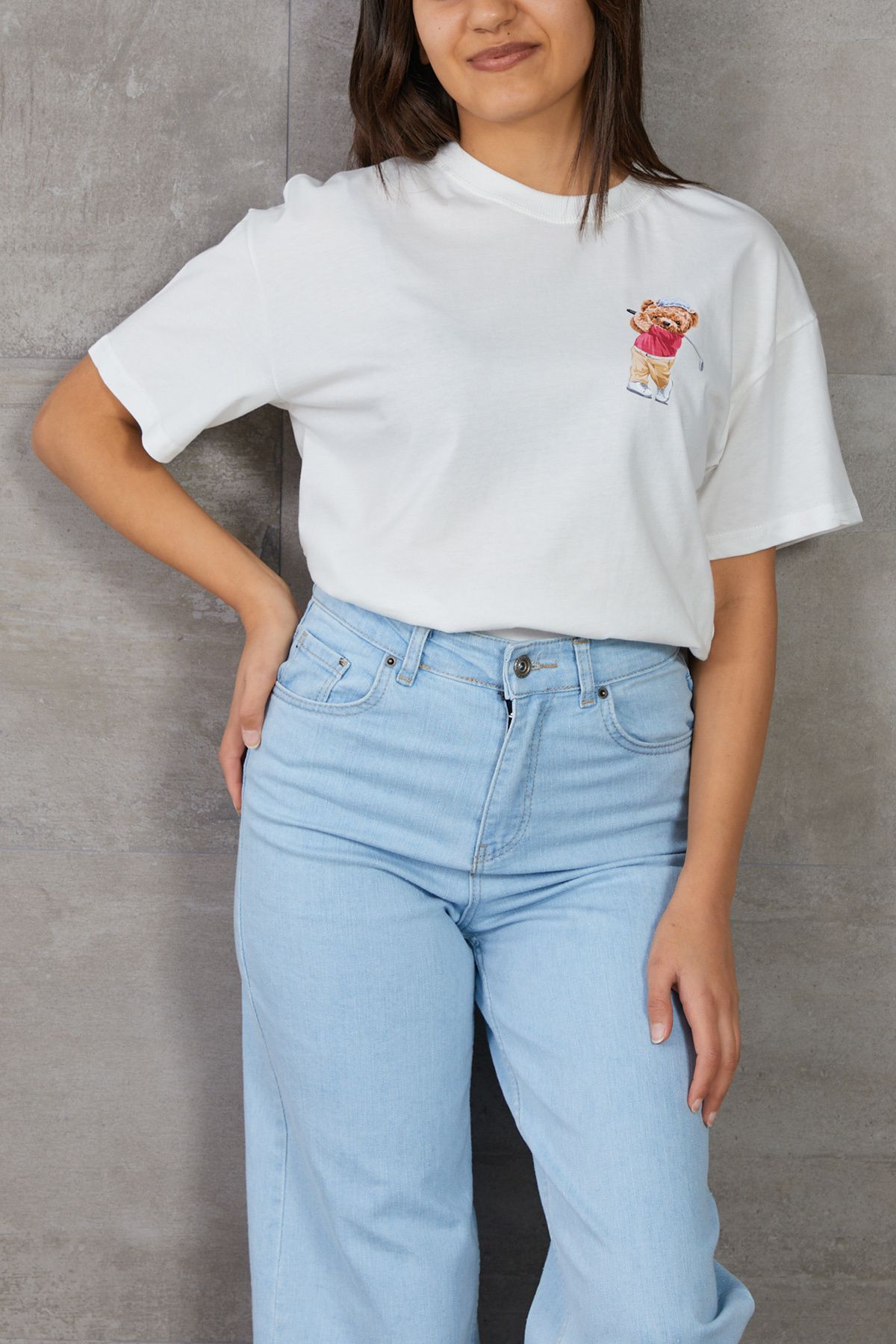 DPARİS Ayıcık Baskılı T-shirt