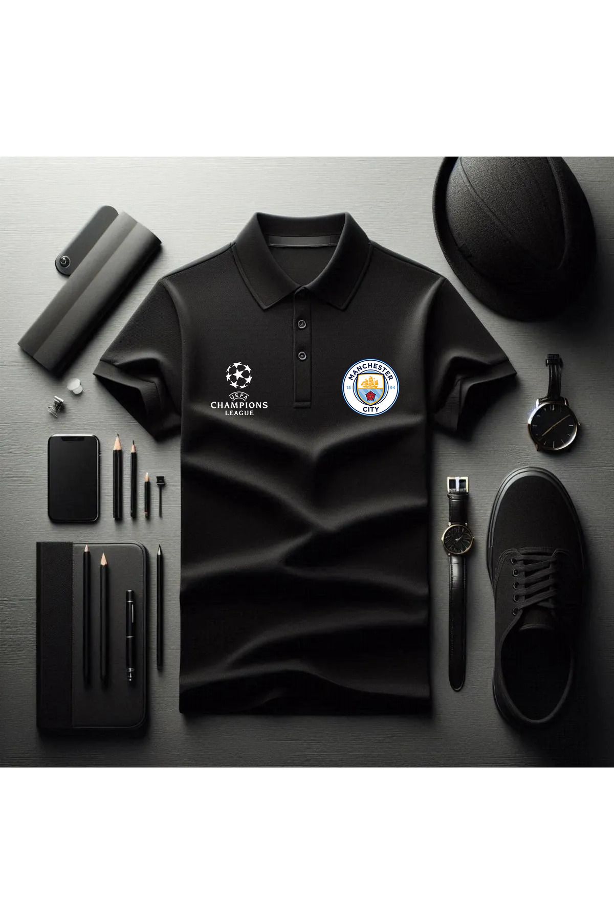 Pisa Art M.CITY DEVLER LİGİ ÖZEL TASARIM POLO YAKA T-SHIRT