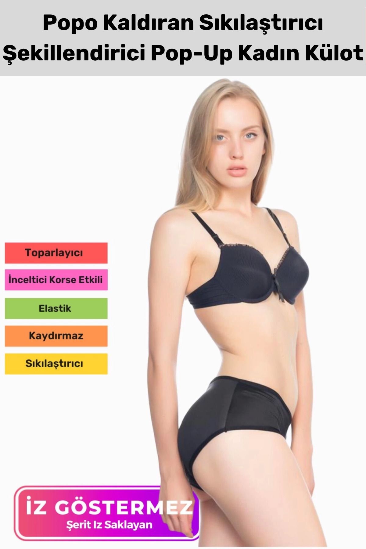 PeraNova Premium Popo Kaldıran Toparlayan Sıkılaştırıcı Şekillendirici Pop-Up Kadın Külot İç Çamaşırı
