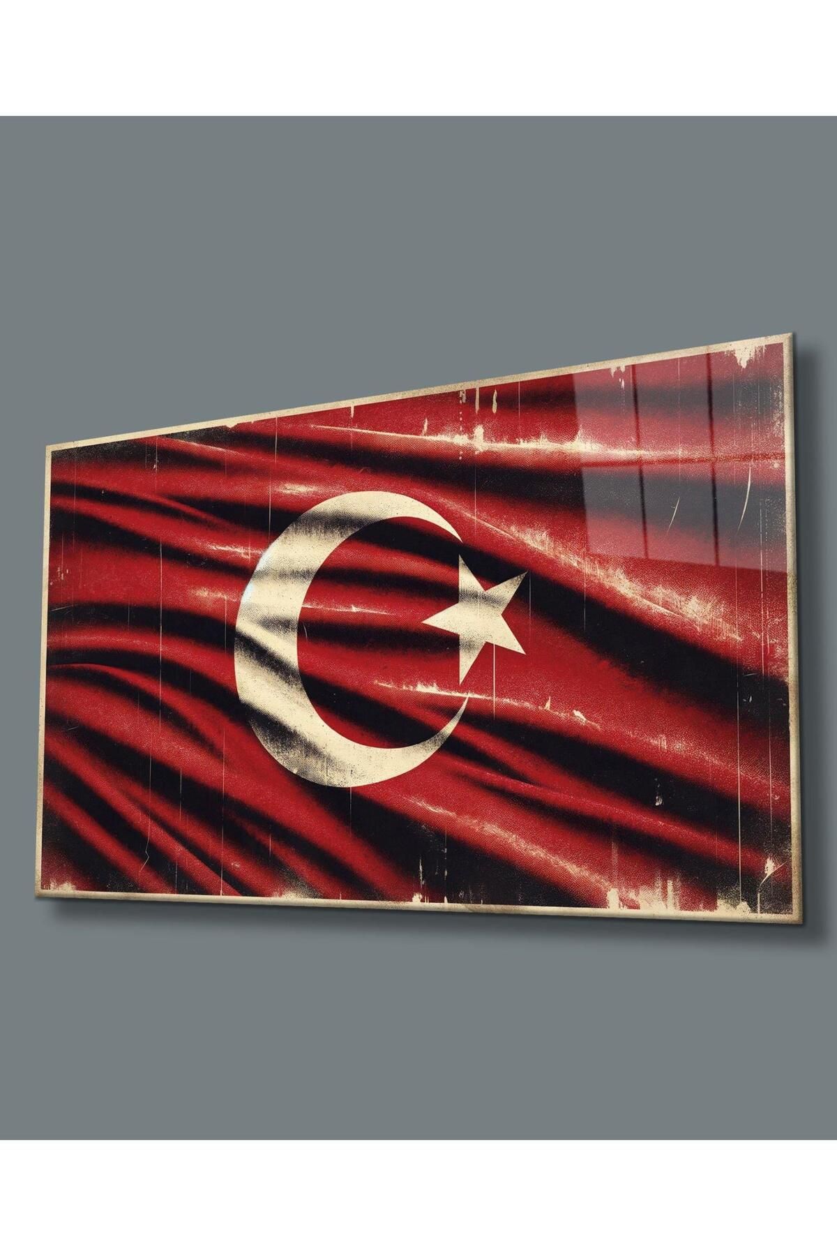 idealizbiz Milli Görkem Cam Tablo Hediyelik Büyük Tablo Ev Ofis Dekoru
