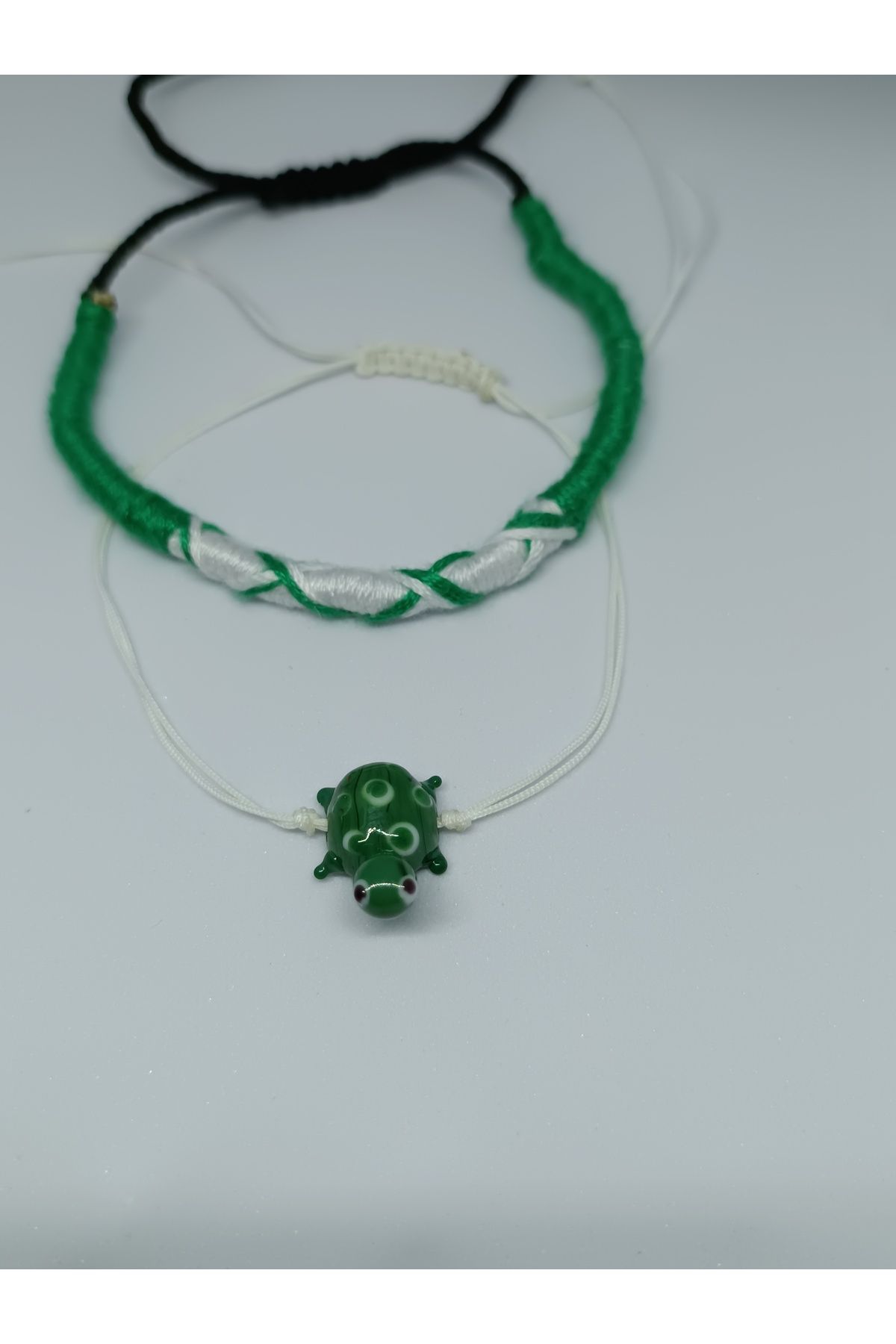 shop Kaplumbağa yeşil murano bileklik