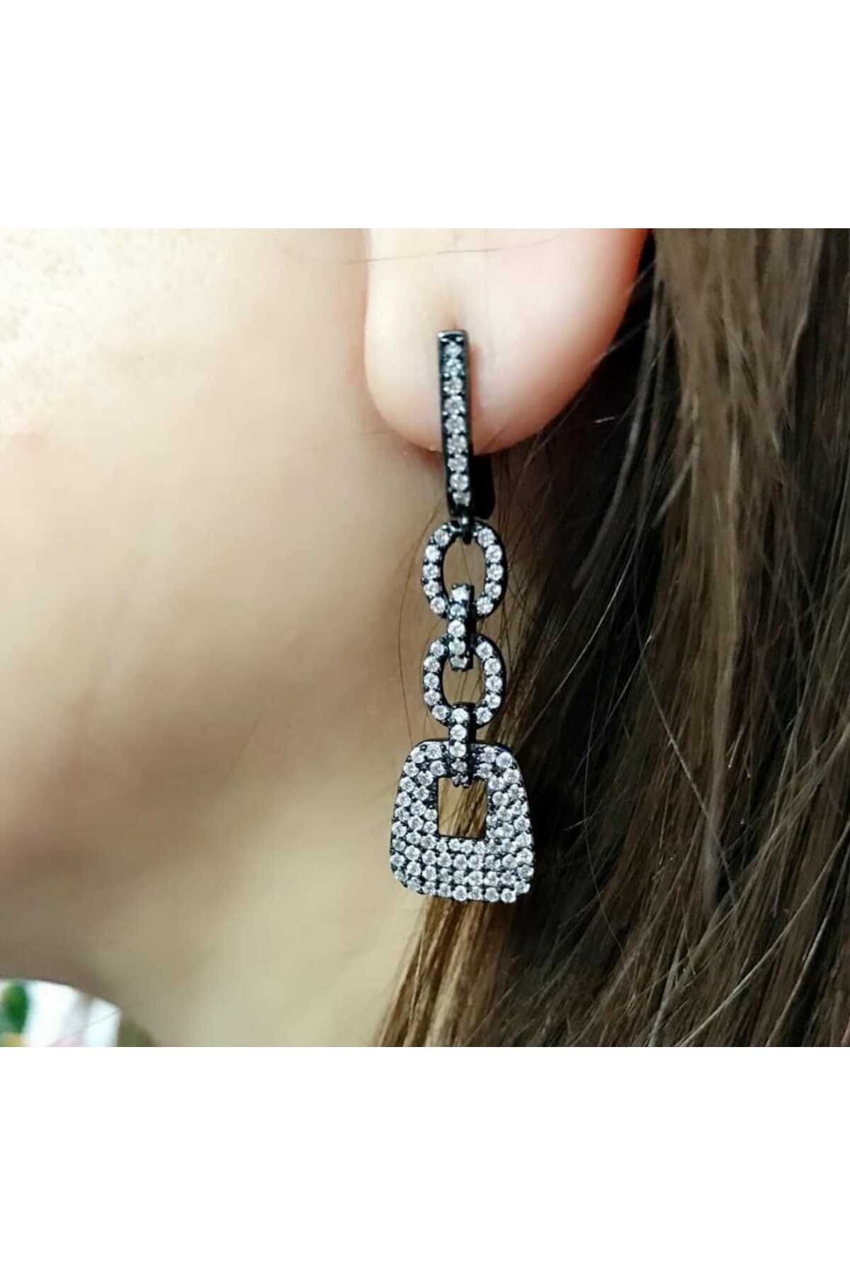Simge Gümüş 925Ayar Gümüş Küpe Ebatı 5cm