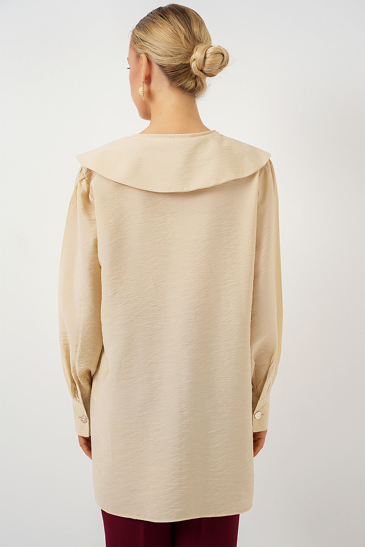 Bigdart-Γυναικείος γιακάς μωρού Long Tunic 5967 - Κρέμα 6