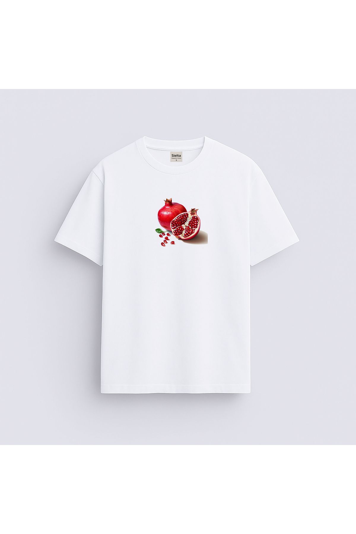 sielta Nar Baskılı Unisex Kadın Erkek Bisiklet Yaka T-shirt Tişört