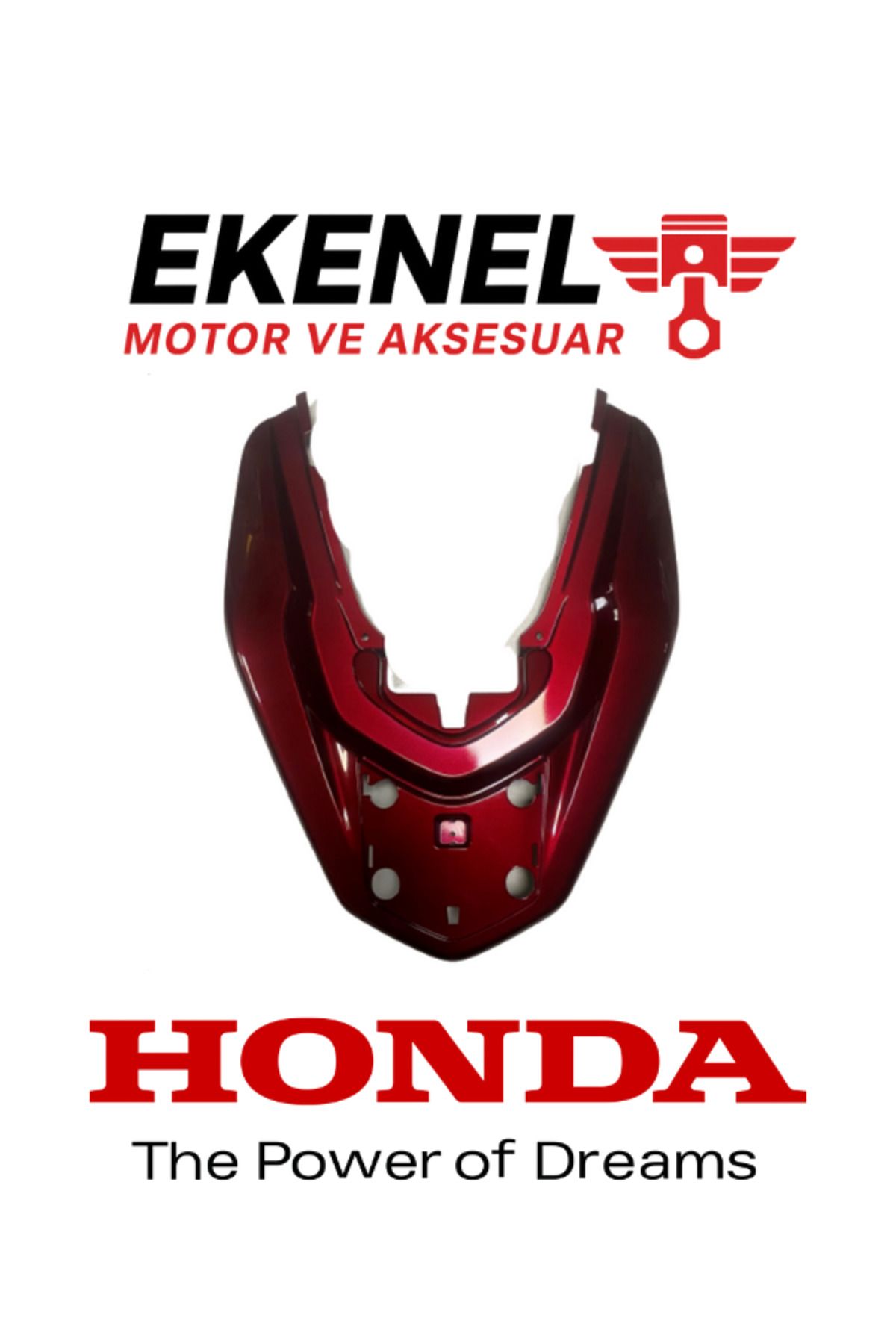 Honda PCX 125 (2018–2020) Arka Çeki Kapağı Büyük Kırmızı Orijinal