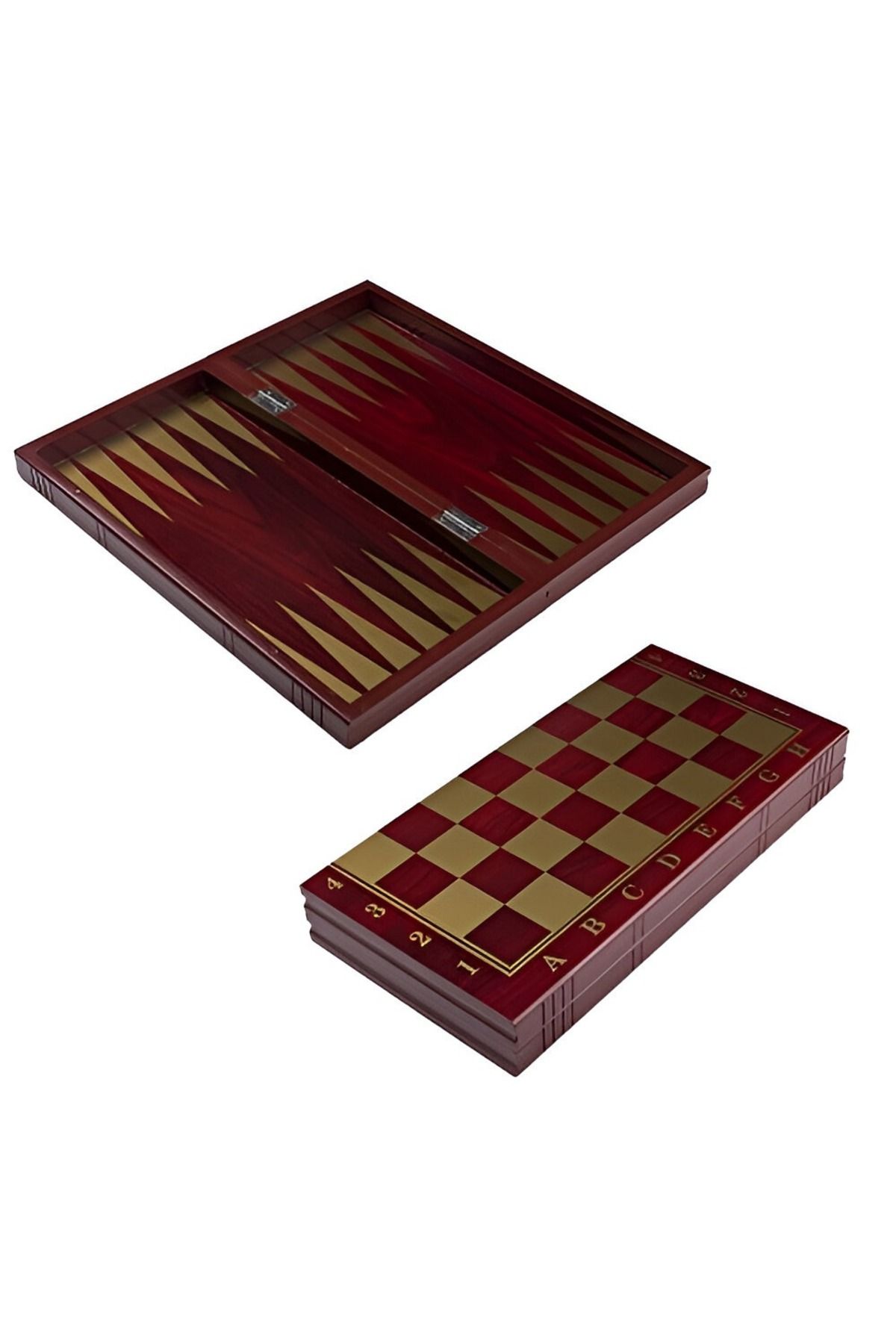 rexa-Chess, Checkers & Backgammon Game Set Folding Board with Full Playing Pieces 3