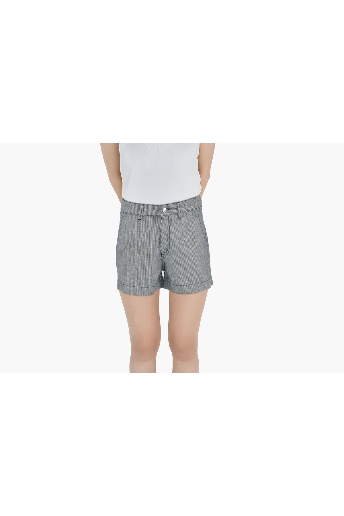 Primary Çizgili Fleto Cep Denim Şort R115