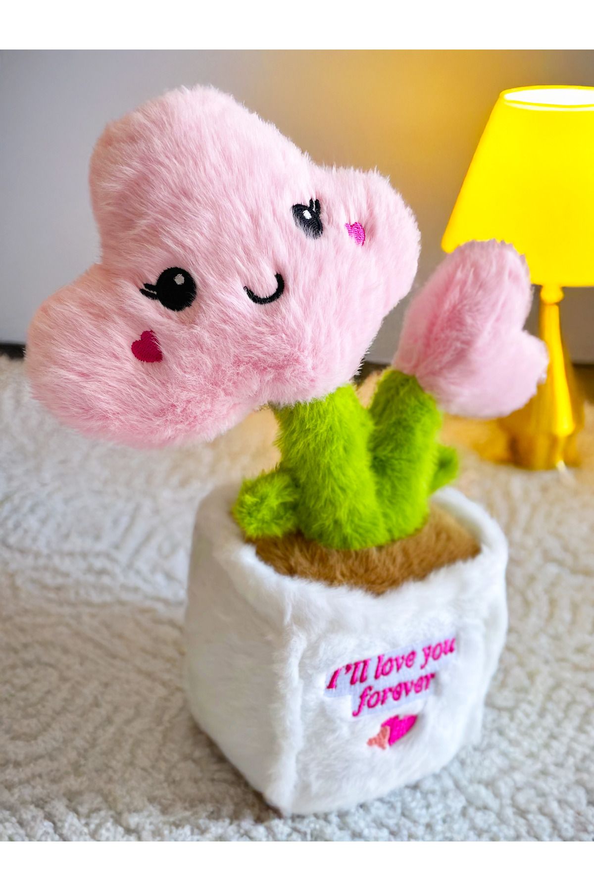 PoppyPlays Love Çiçek Peluş Oyuncak Seni Sonsuza Dek Seveceğim Yazılı! Dekorasyon