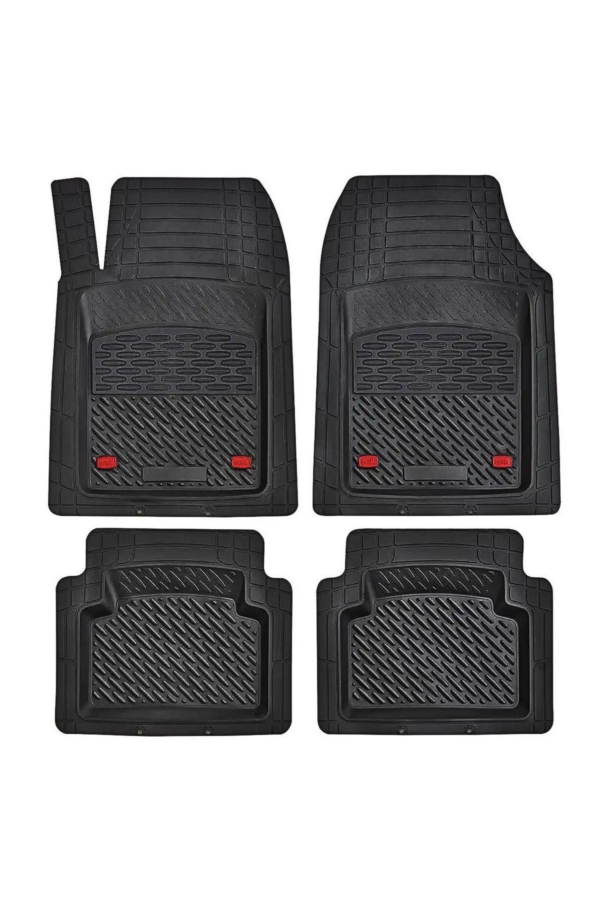 TEAMCAR-Covorașe auto tip tavă compatibile cu Toyota Yaris III (2011–2020), negre, material durabil 8