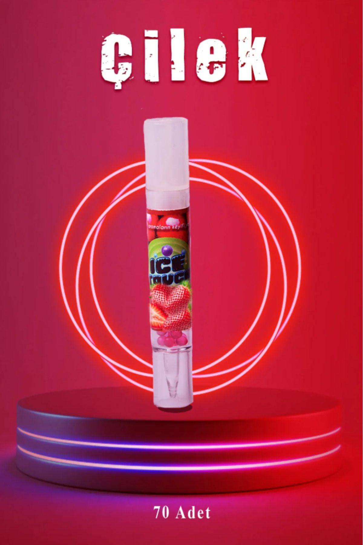 ice touch Mentol Topu Çilek Aromalı 70 Adet + Aplikatör Hediyeli