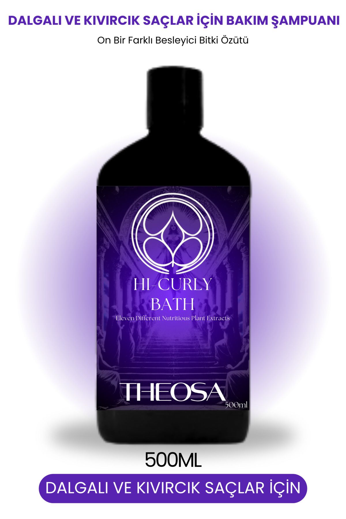 THEOSA Hi-Curly Bath 500 ml Şampuan ( Permalı ve Doğal Kıvırcık Saçlar İçin Bakım Şampuanı )