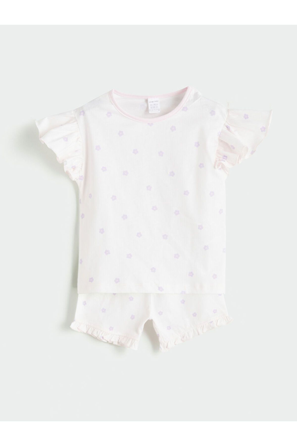 LC Waikiki Yeni Sezon Cicekli Kiz Cocuk Bluz ve Sort 2'li - S5QI41Z1