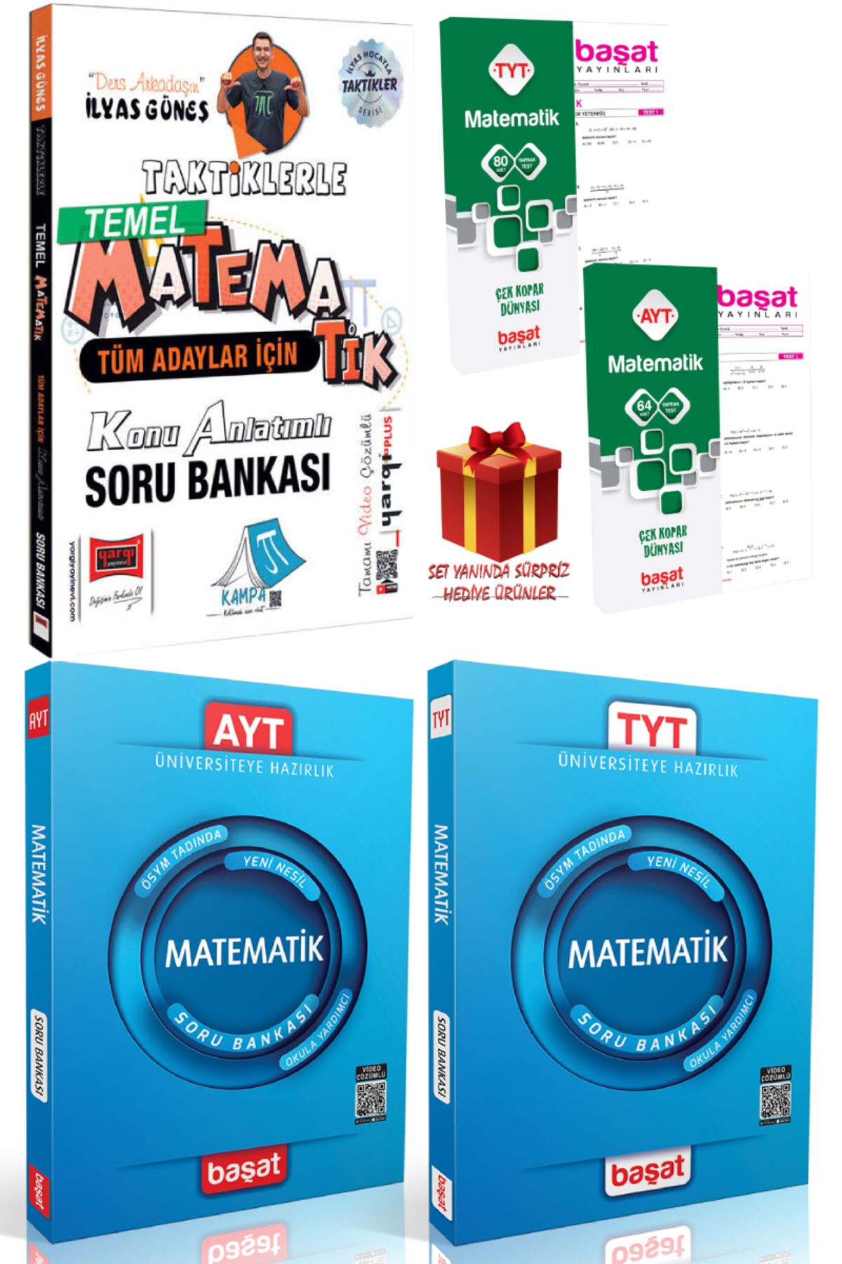 Yargı Yayınları Taktiklerle Temel Matematik Konu Anlatımlı Soru Bankası İlyas Güneş+Yapraklar+TYT-AYT Soru Bankası