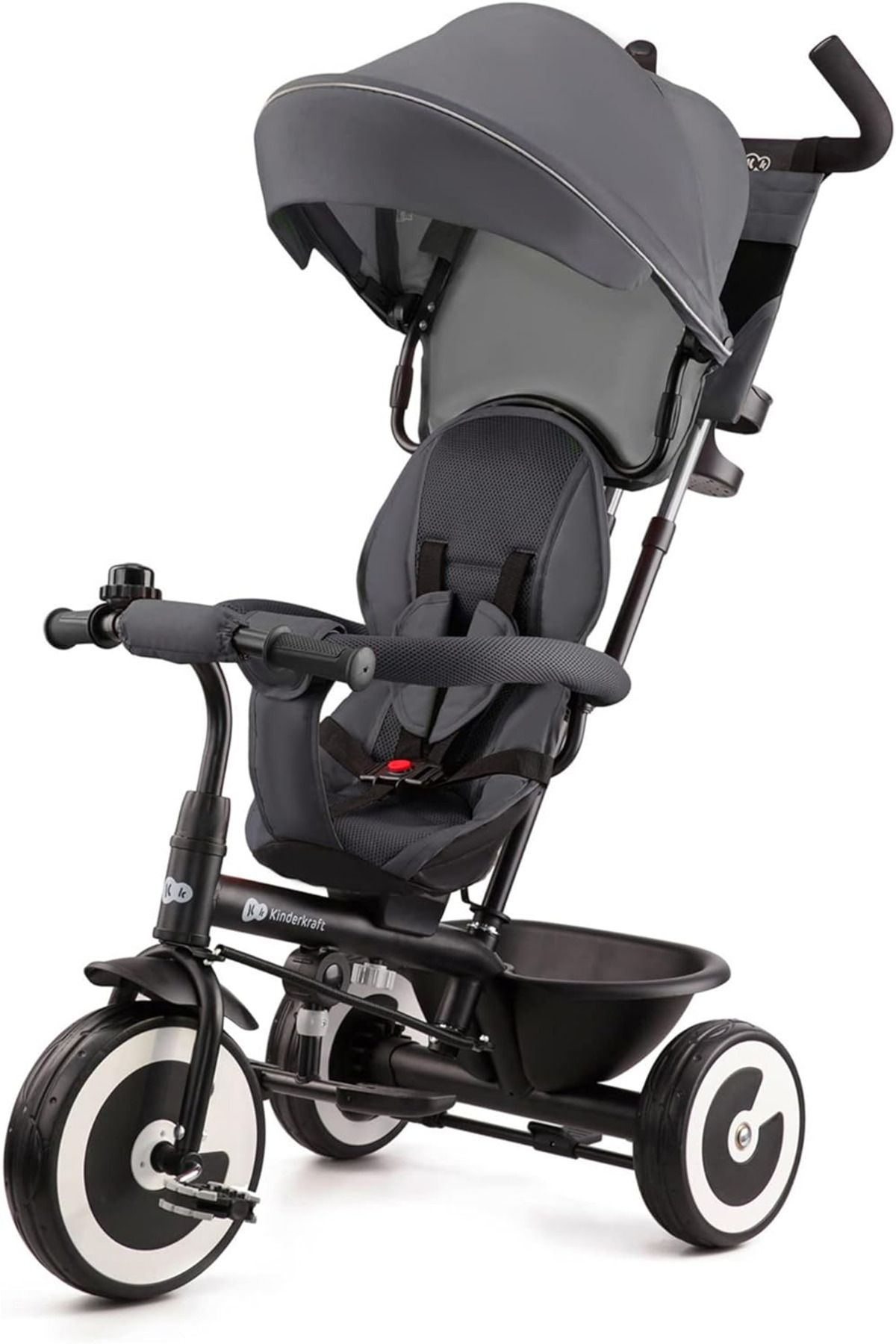 Kinderkraft Aston 5’i 1 Arada Üç Tekerlekli Bisiklet, 9 Ay+, Geriye Dönebilen Koltuk, Aksesuar Dahil