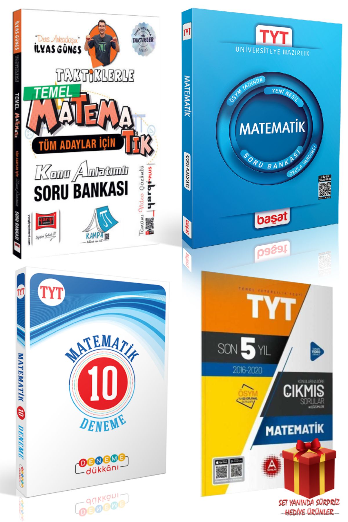 Yargı Yayınları Taktiklerle Temel Matematik Konu Anlatımlı Soru Bankası İlyas Güneş+TYT Matematik SB+Deneme+Çıkmış