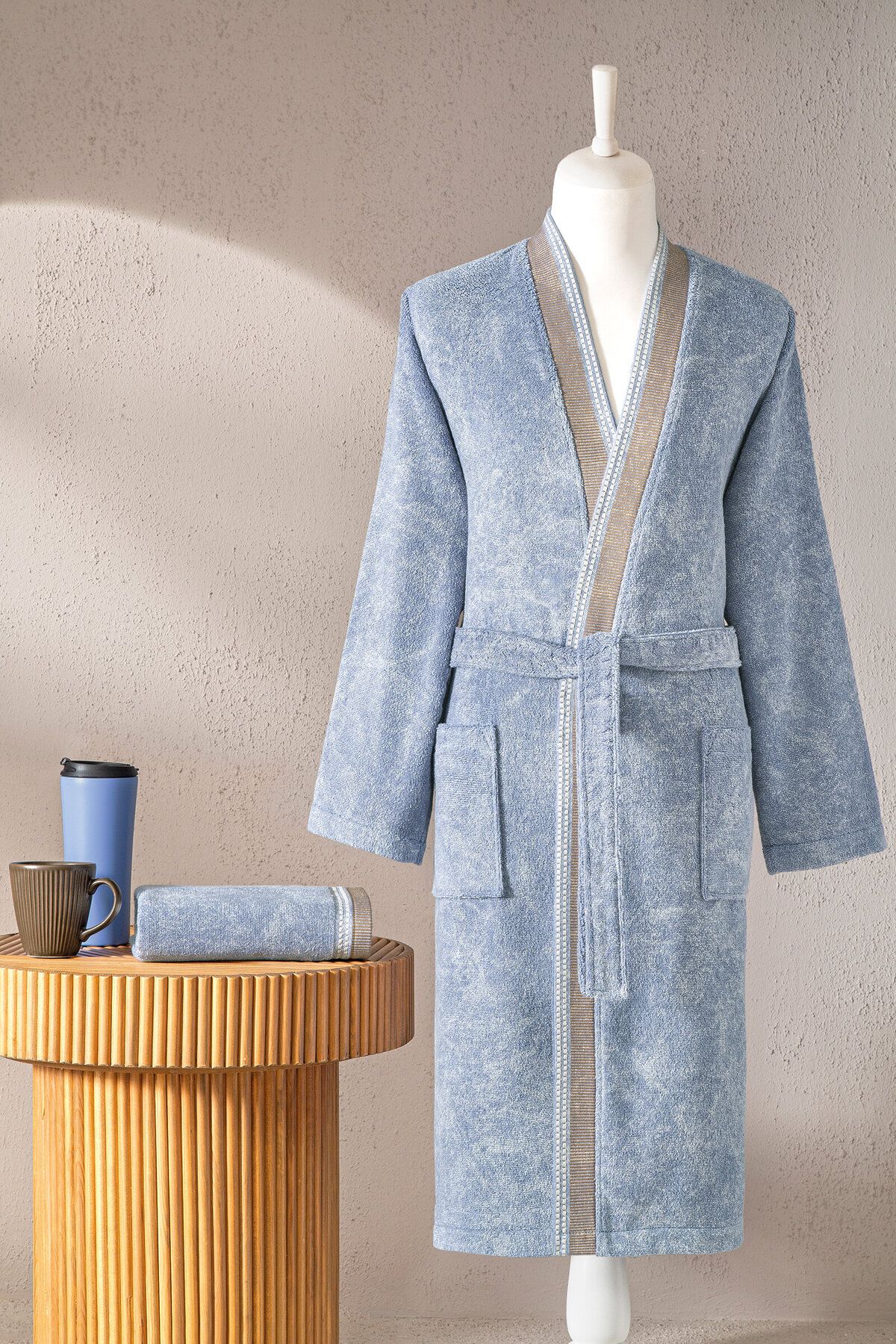 Özdilek Özdilek Colorado Maskülen Kimono Bornoz Baba Seti