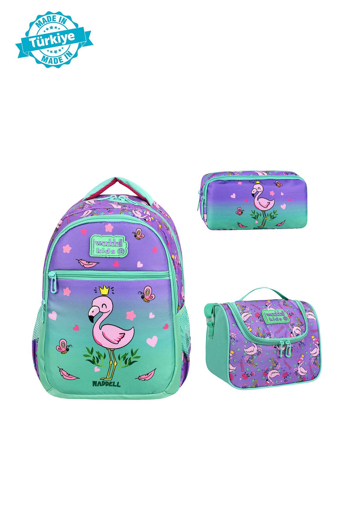Royal Glow RoyalGlow Kombin Flamingo İlkokul ve Termal Beslenme Çantası Kalemlikli Set