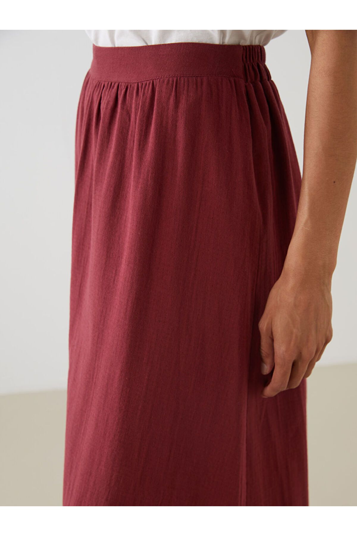 LC Waikiki Yeni Sezon Beli Lastikli Muslin Klos Etek - S5MO67Z8
