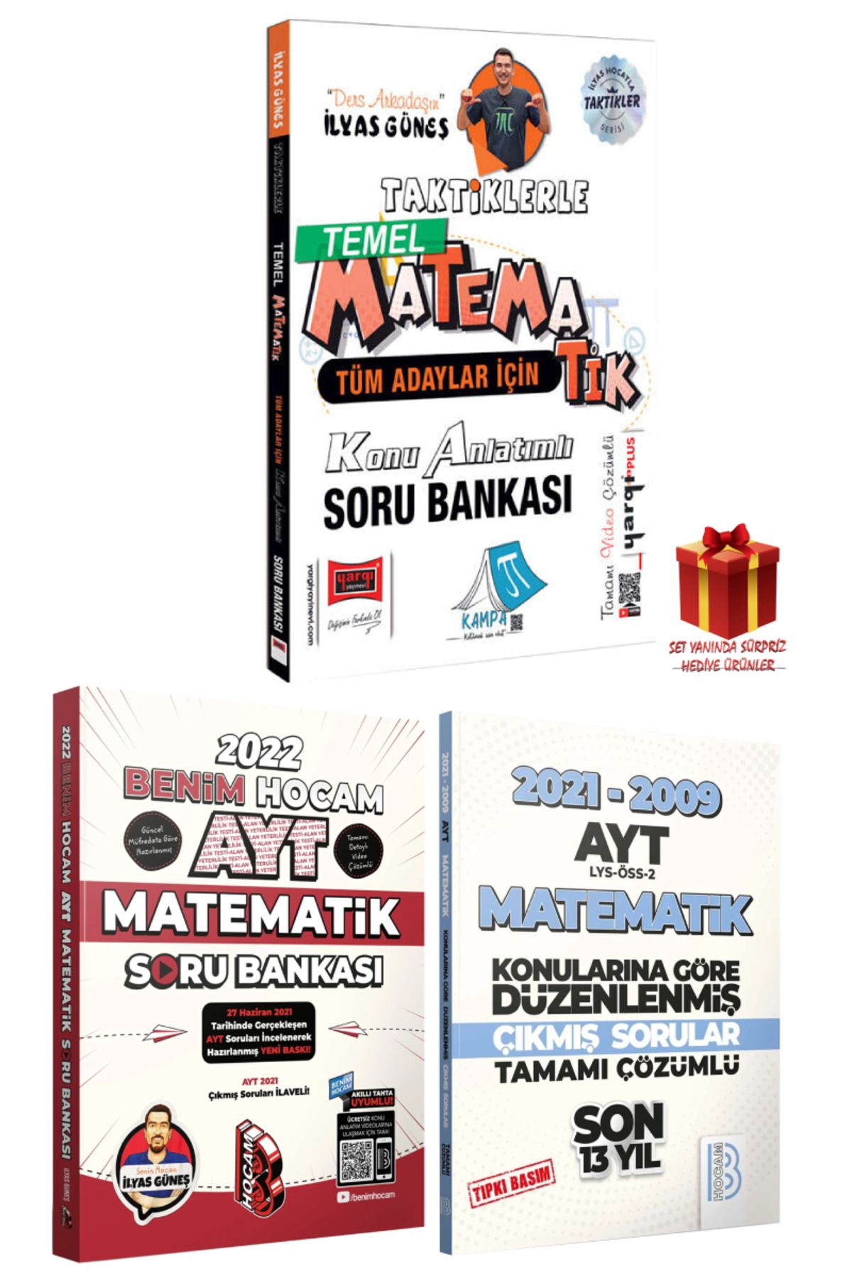 Yargı Yayınları Taktiklerle Temel Matematik Konu Anlatımlı Soru Bankası İlyas Güneş+AYT Matematik SB+AYT Çıkmış S