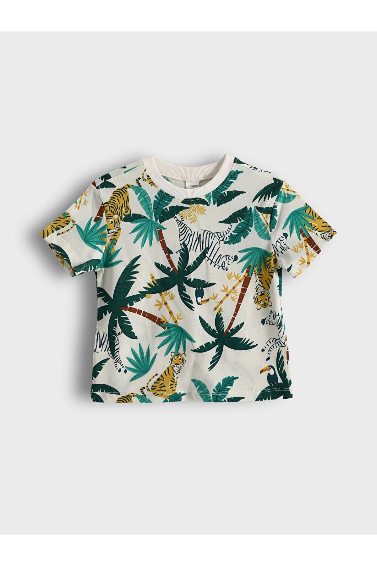 LC Waikiki Yeni Sezon Bisiklet Yaka Baskili Erkek Cocuk Tisort 2'li - S5HT25Z1