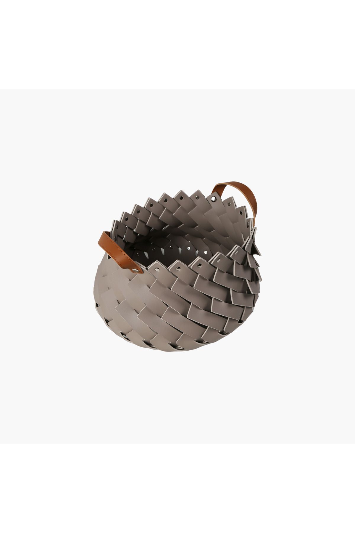 JASMIN CONCEPTS Deri Kulplu Storage Sütbeyaz L 40X27cm