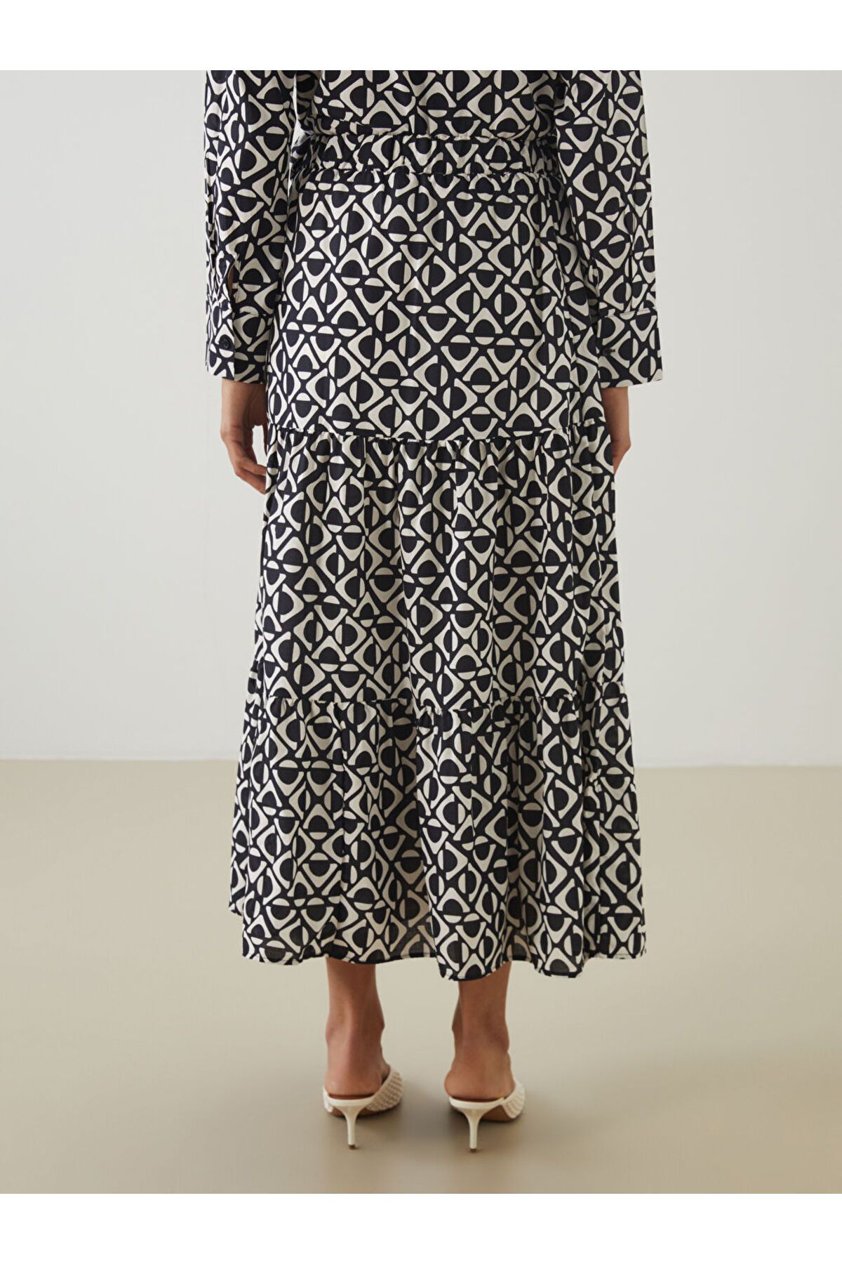 LC Waikiki-Lcw Elastic Waist Patterned Folded Skirt Fast Fashion 8