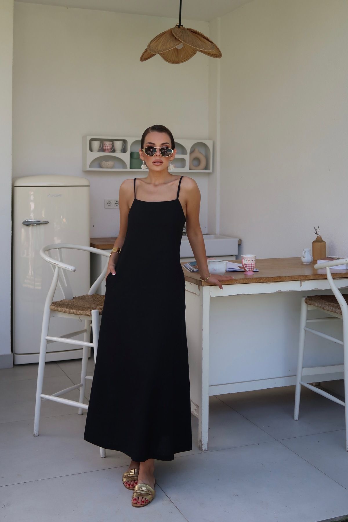 Swass Palma Summer Casey Askılı Elbise Siyah