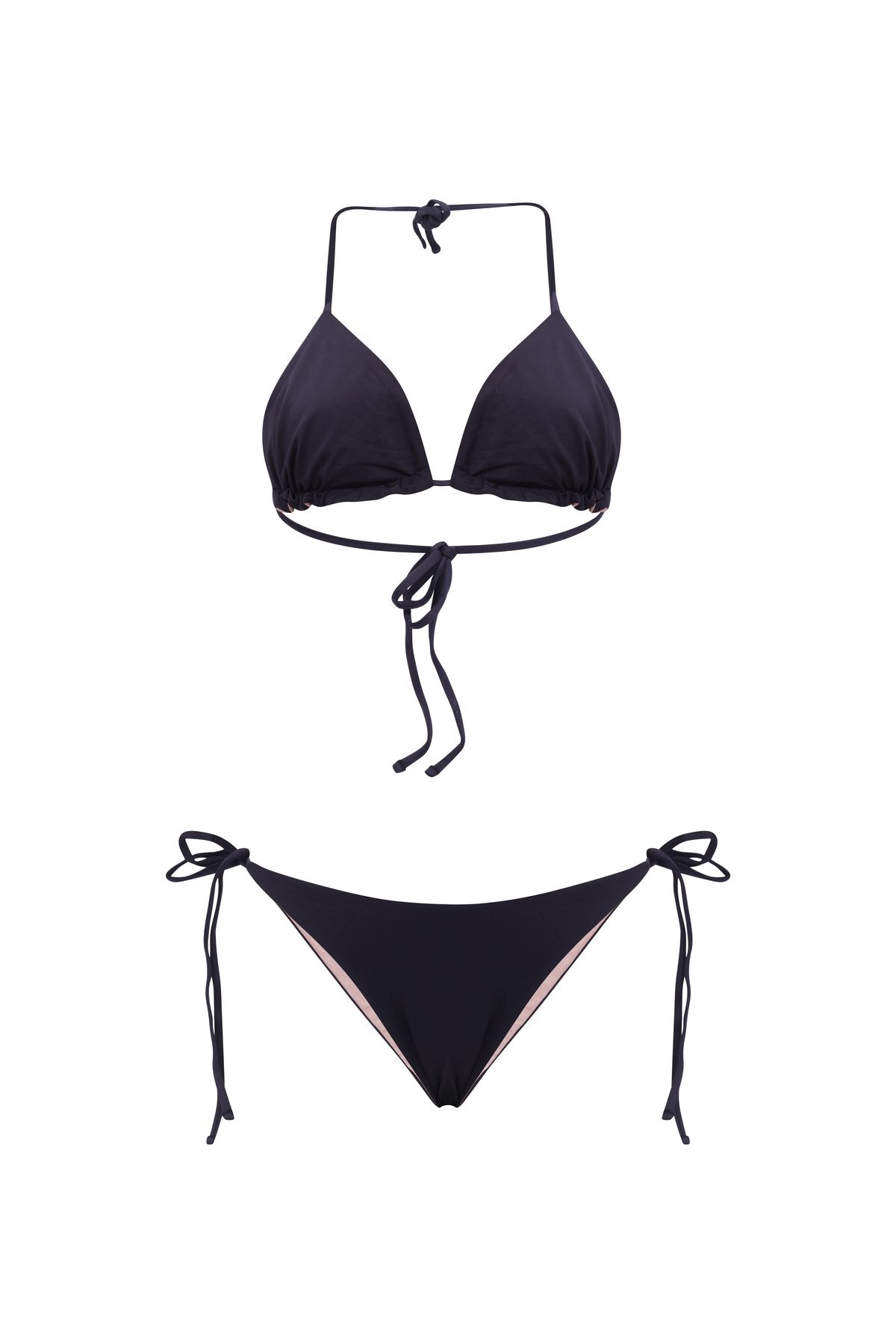 eva clothing Kadın Siyah İpli Bikini Takımı
