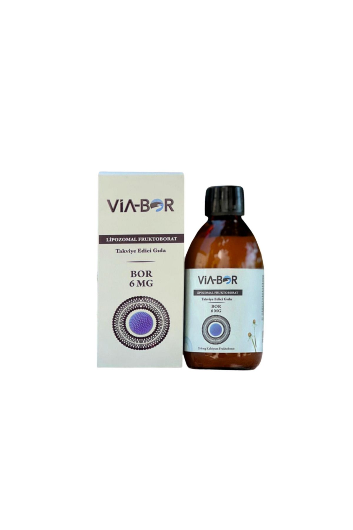 Viabor VİA-BOR LİPOZOMAL FRUKTOBORAT İçeren Takviye Edici Gıda Bor 6 mg