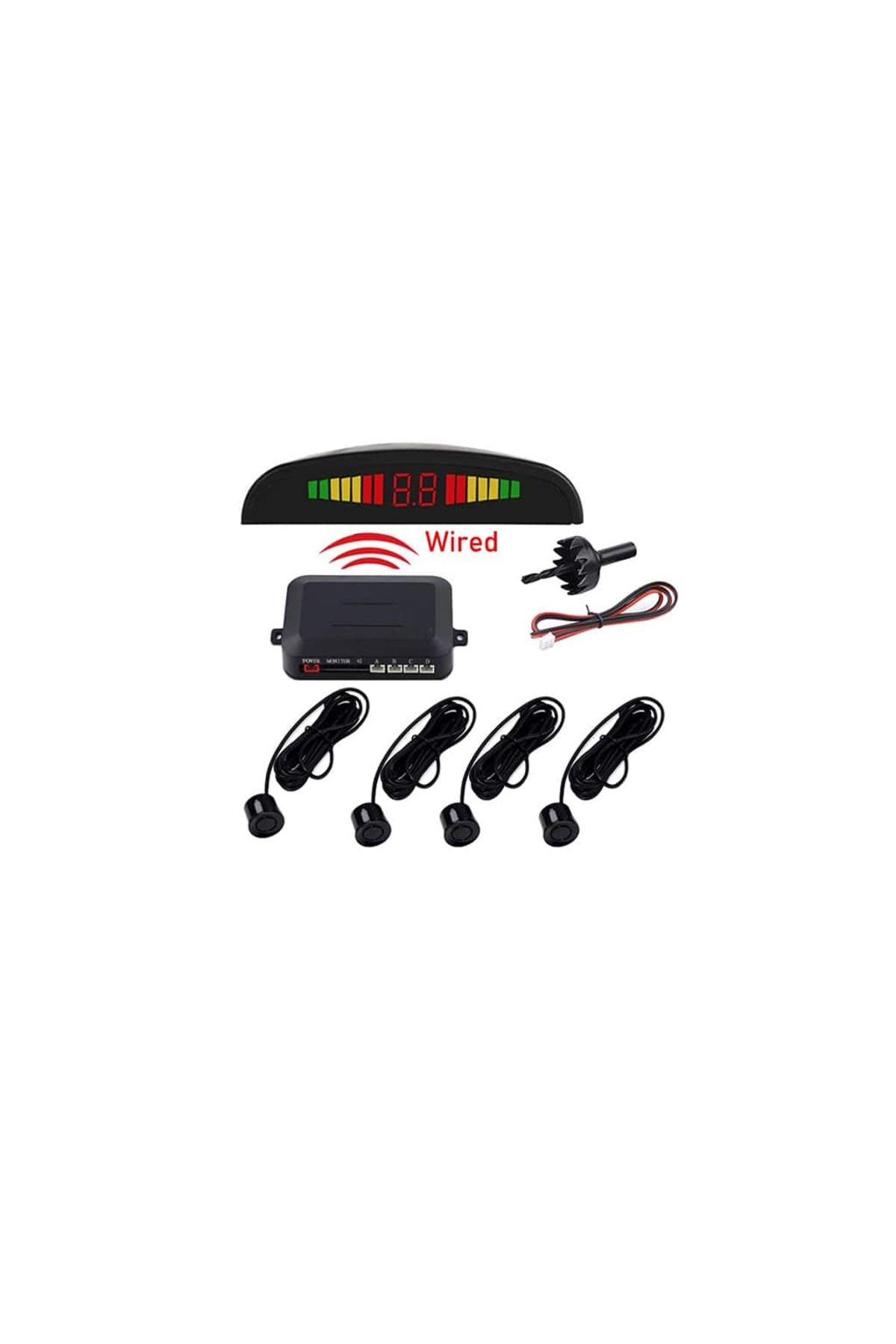 AUTOREY-Car parking sensors, kit of 4 sensors, LED display 11
