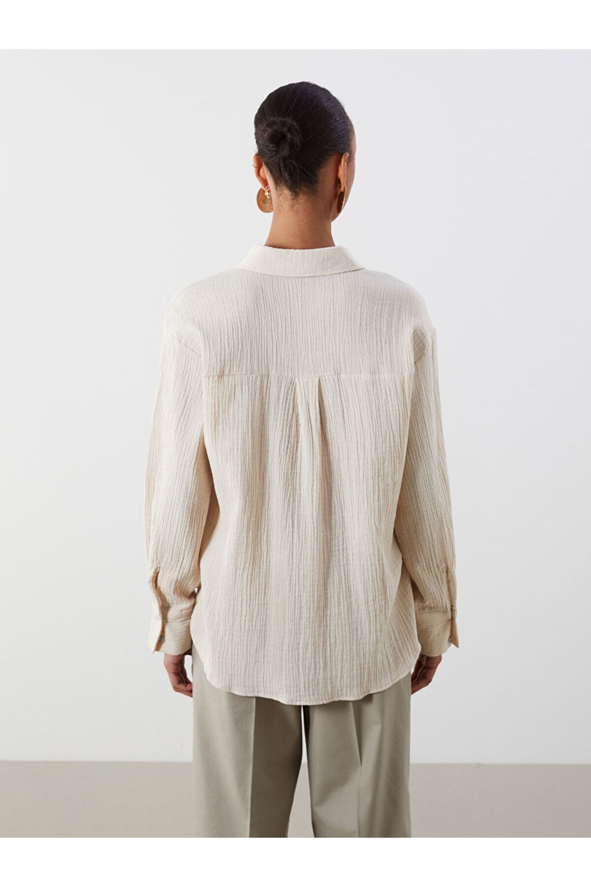 LC Waikiki-New Season Textured Women's Shirt - S5Md89Z8 4