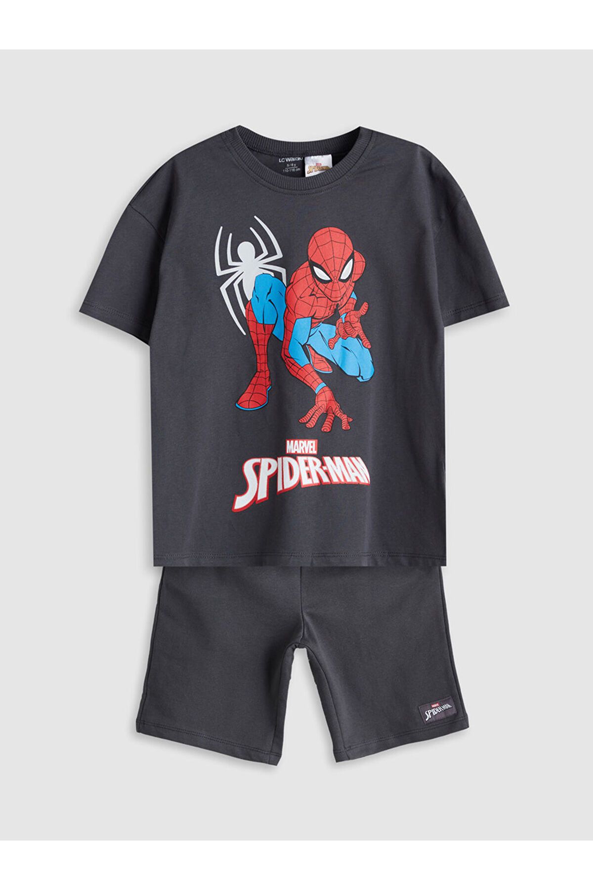 LC Waikiki Yeni Sezon Spider-Man Baskili Erkek Cocuk Tisort ve Sort 2'li - S5MS40Z1